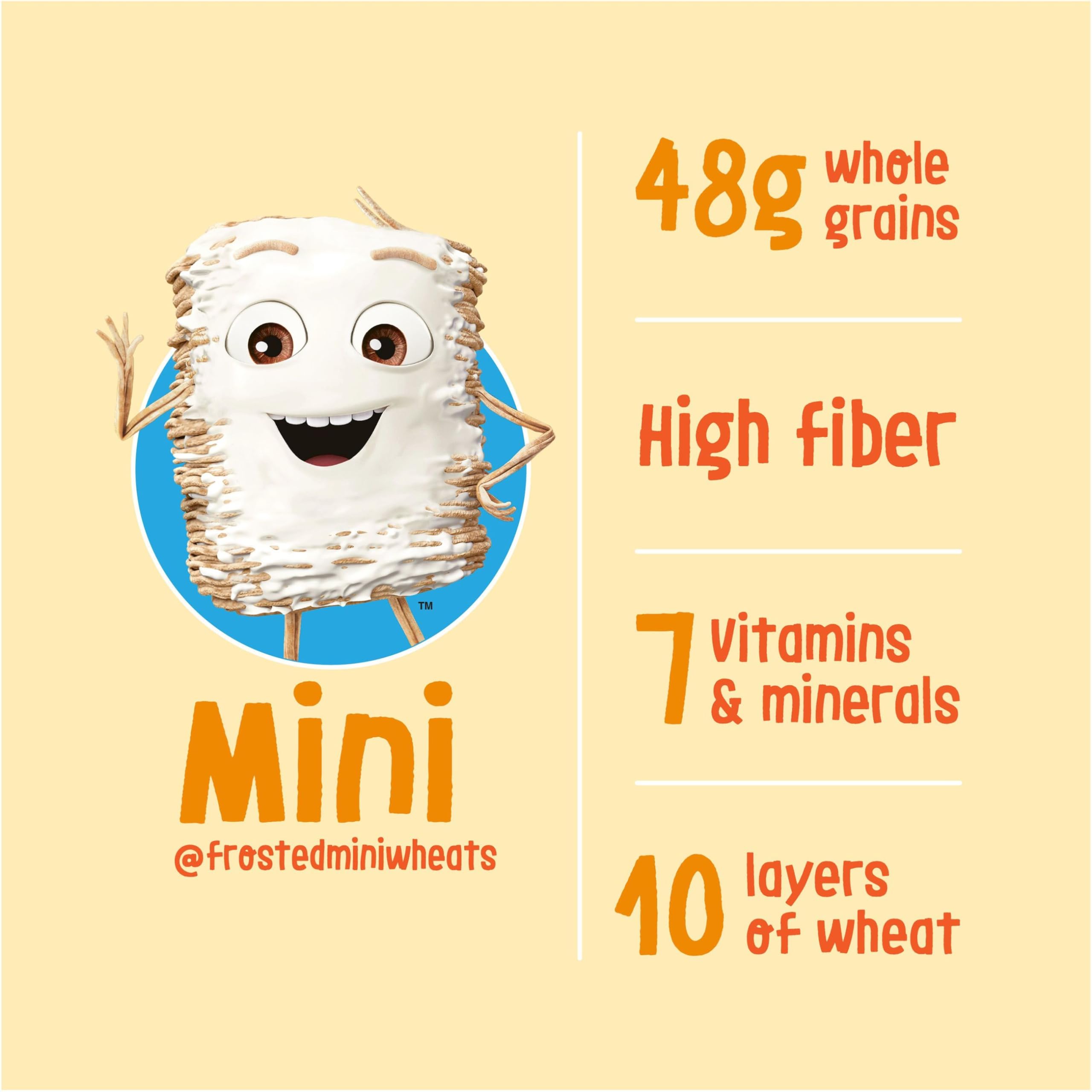 Kellogg's Frosted Mini Wheats Blueberry Muffin Breakfast Cereal - High Fiber Whole Grain Cereal for Kids & Adults - 14.3oz Box - Perfect for School Lunches, Office Snacks & Family Breakfast