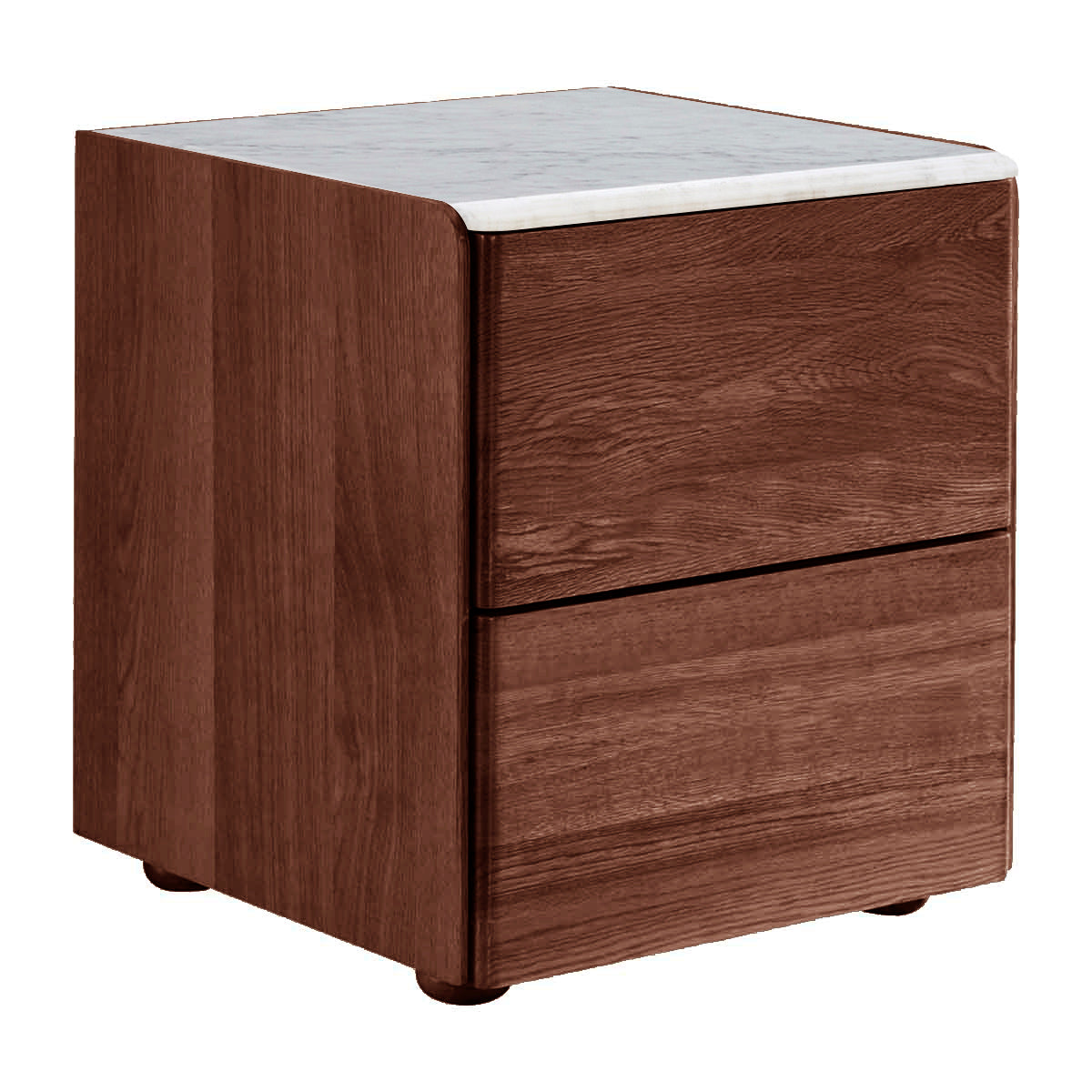 Delta Marble Bedside Table - Modern Nightstand with Marble Top & Wooden Legs for Bedroom, Living Room, or Office - Stylish & Functional Home Decor