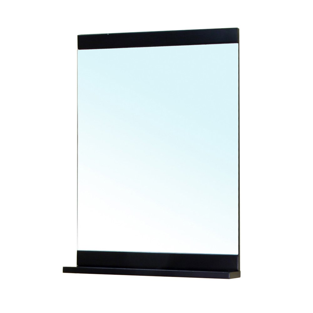 203172-MIRROR Solid Wood Frame Mirror Cabinet Black - Bathroom Vanity Mirror with Storage for Makeup & Organizing Essentials
