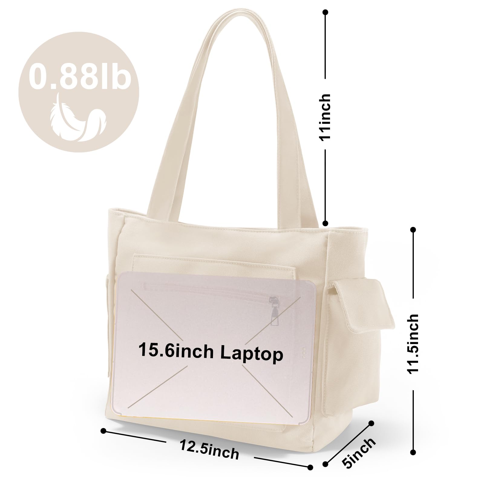 MABROUC Medium Tote Bag for Women - Stylish Work Shoulder Purse, Spacious Everyday Handbag for Office, Commute & Travel | Durable & Fashionable Carryall for Work, Shopping & Daily Essentials