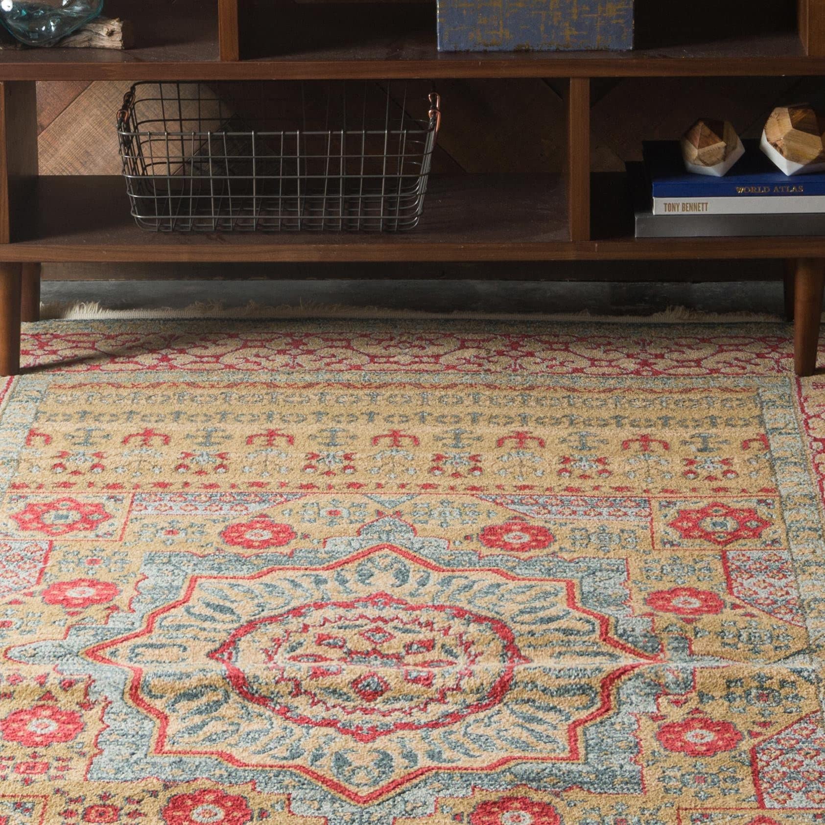 Amina Collection 5' x 8' Light Blue Flatweave Rug - Soft Modern Area Rug for Living Room, Dining Room & Open Floor Plans | Durable & Stylish Home Decor