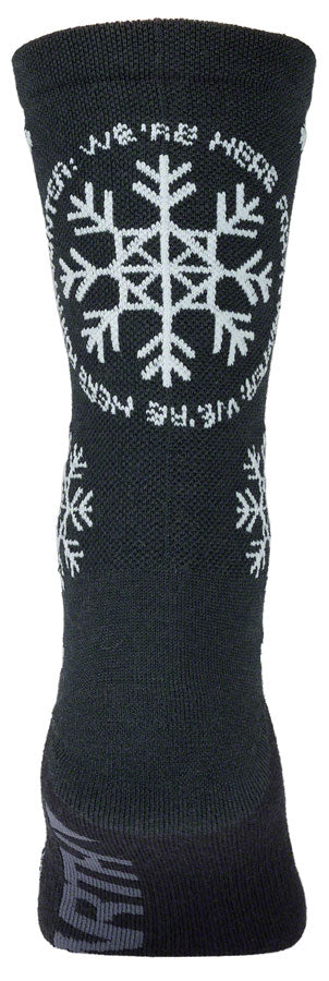 45NRTH We're Here For It Midweight Wool Socks for Hiking & Winter - Blue/Light Blue, Medium - Warm & Durable Socks for Outdoor Adventures & Cold Weather Activities