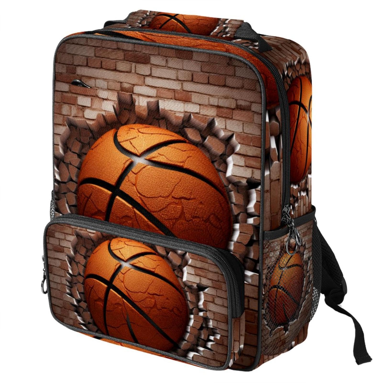 Stylish Travel Backpack for Women & Men - Durable Ball Basketball Wall Texture Design - Perfect for Hiking, Gym, School & Everyday Use