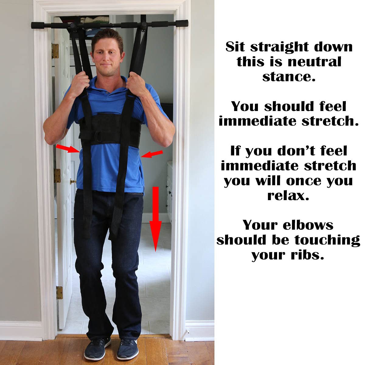 3-Minute Back Stretcher for Spinal Decompression - Low Back Traction Therapy Device, Alternative to Inversion Table, Safe for All Back Conditions (Small Harness, No Bar) - Perfect for Office Workers, Athletes & Home Use
