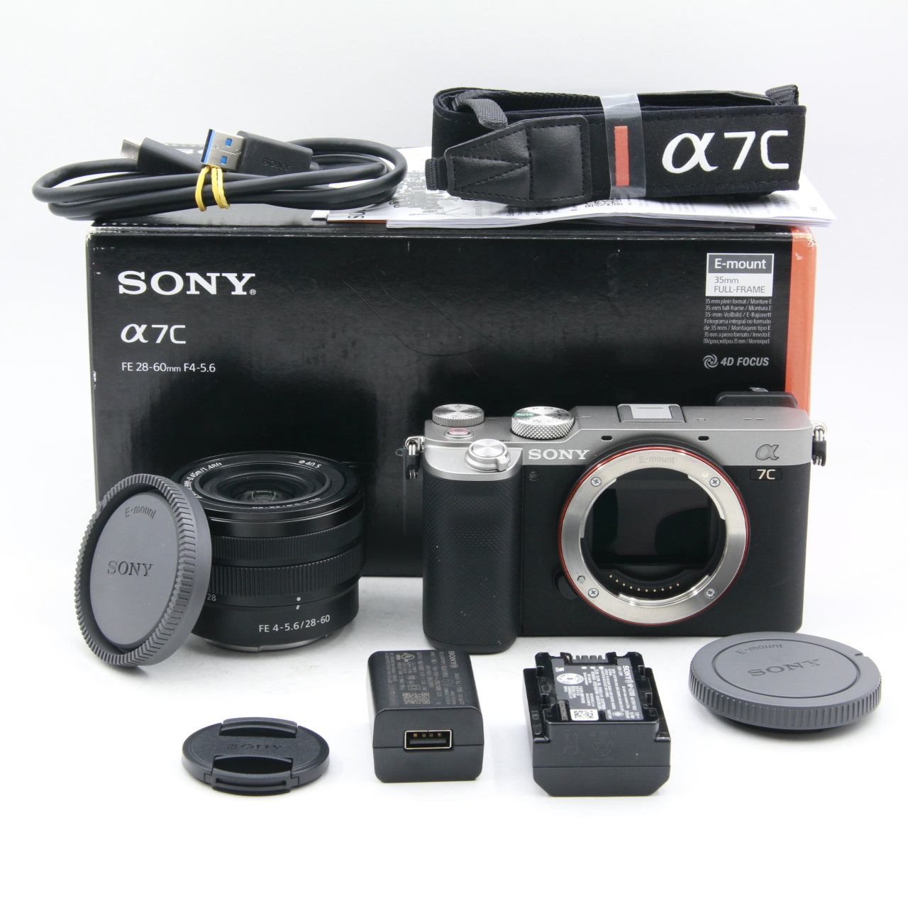 Open Box Excellent Condition Sony Alpha a7C Mirrorless Digital Camera with FE 28-60mm f/4-5.6 Lens (Silver) - Perfect for Travel Photography, Vlogging & Street Shooting