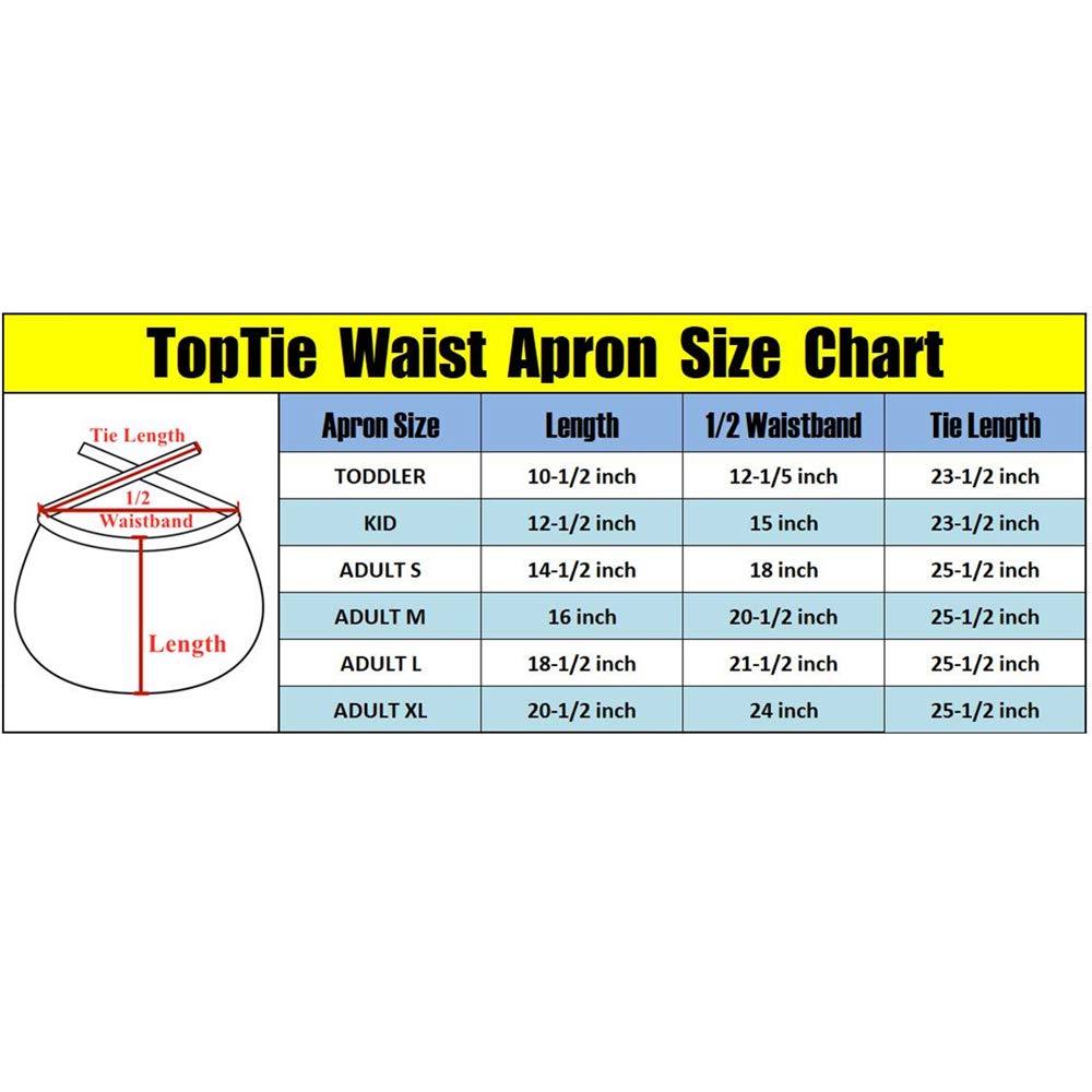 TopTie Cotton Waist Apron with Pockets for Women - Adjustable Kitchen Half Apron for Cooking, Baking & Serving - Perfect Christmas Gift for Home Chefs & Hostesses