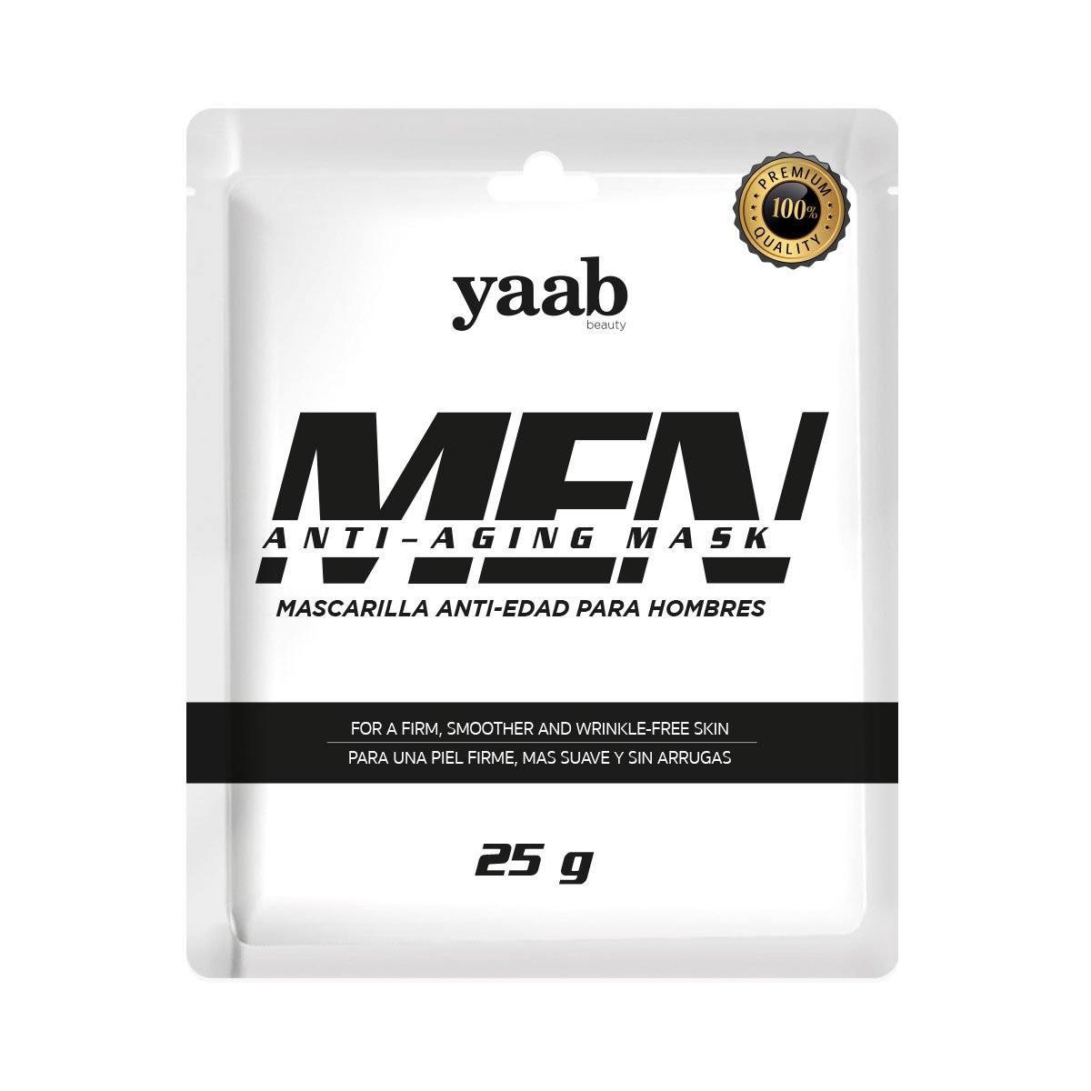 Yaab Beauty Anti-Aging Face Mask for Men - Hydrating & Firming Skincare Treatment for Wrinkles & Fine Lines - Perfect for Daily Use & Nighttime Routine