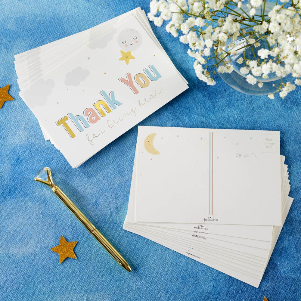Twinkle Twinkle Invitation & Thank You Card Set of 25 - Perfect for Baby Showers, Birthday Parties & Wedding Events