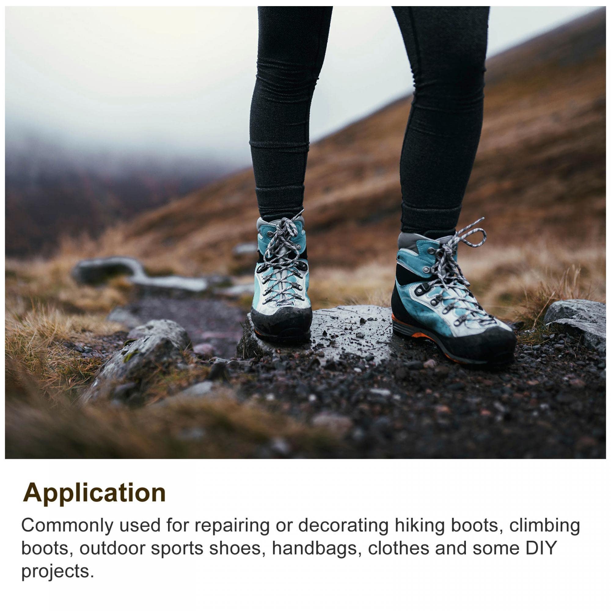 uxcell Alloy Shoelace Hooks with Rivets - Durable Hiking Boot & Shoe Buckles for Outdoor Sports & Work Boots | Perfect for Camping, Hiking & Heavy-Duty Use