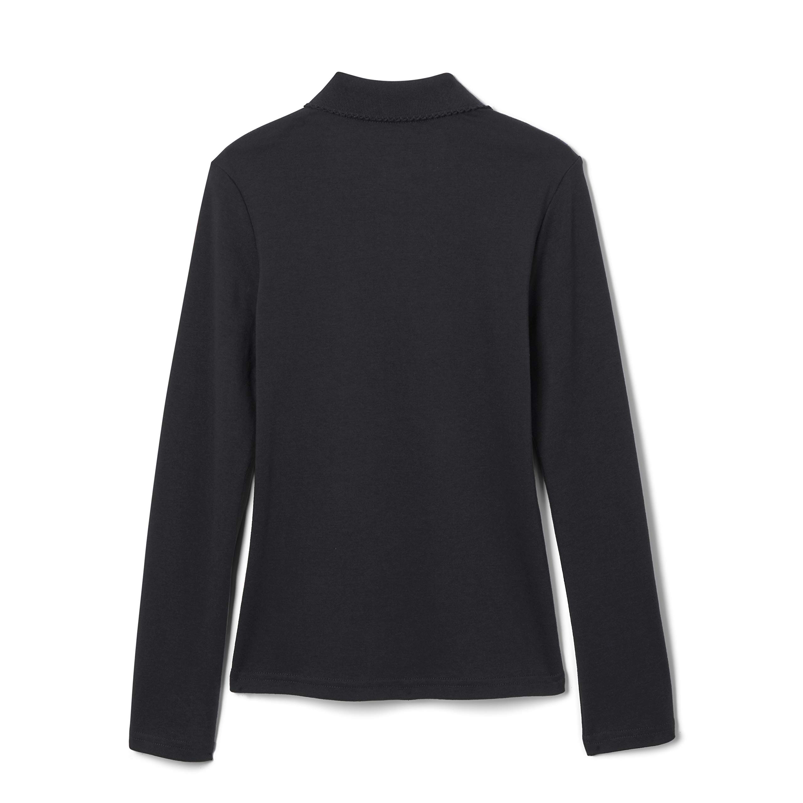 French Toast Girls' Long Sleeve Polo Shirt with Picot Collar - School Uniform (Standard & Plus Sizes) | Perfect for School Days, Dress Codes & Special Occasions