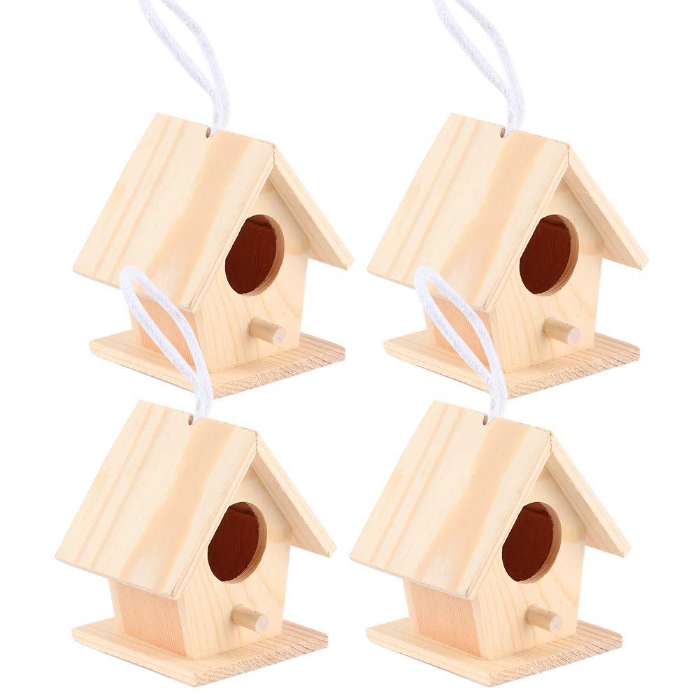 Waterproof Non-Toxic Wooden Birdhouse - Handmade Garden Decor for Wild Birds, Swallows, Parrots - Perfect for Outdoor Patio, Backyard & Nature-Themed Landscaping