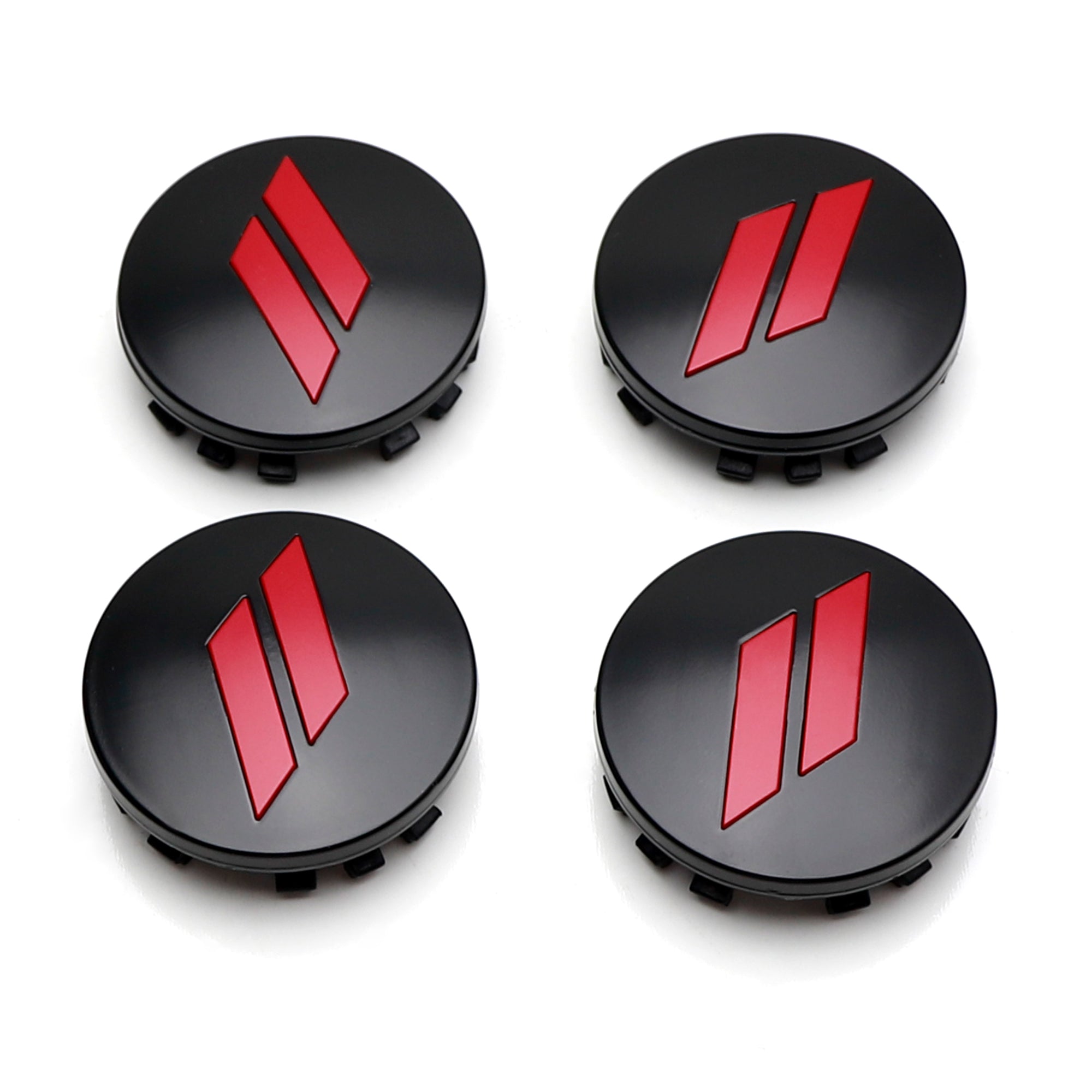 4-Piece 63mm Red Slash Wheel Center Caps for Dodge Charger Challenger Durango - Premium Hub Caps for Car Customization & Off-Road Style Enhancement
