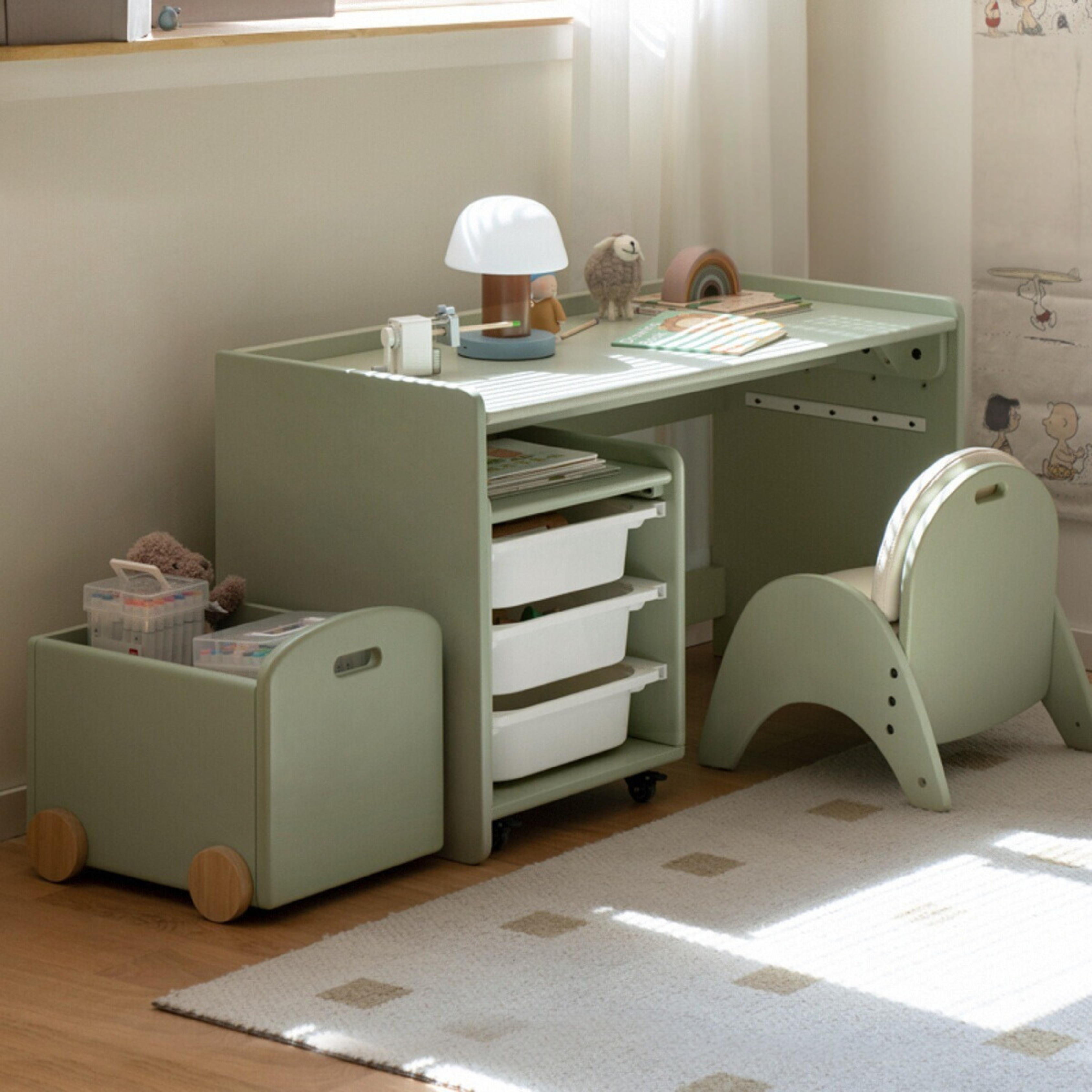 Solid Wood Kids Lift Top Desk with Storage - Study Table & Organizer for Children's Room, Homework, and Crafting