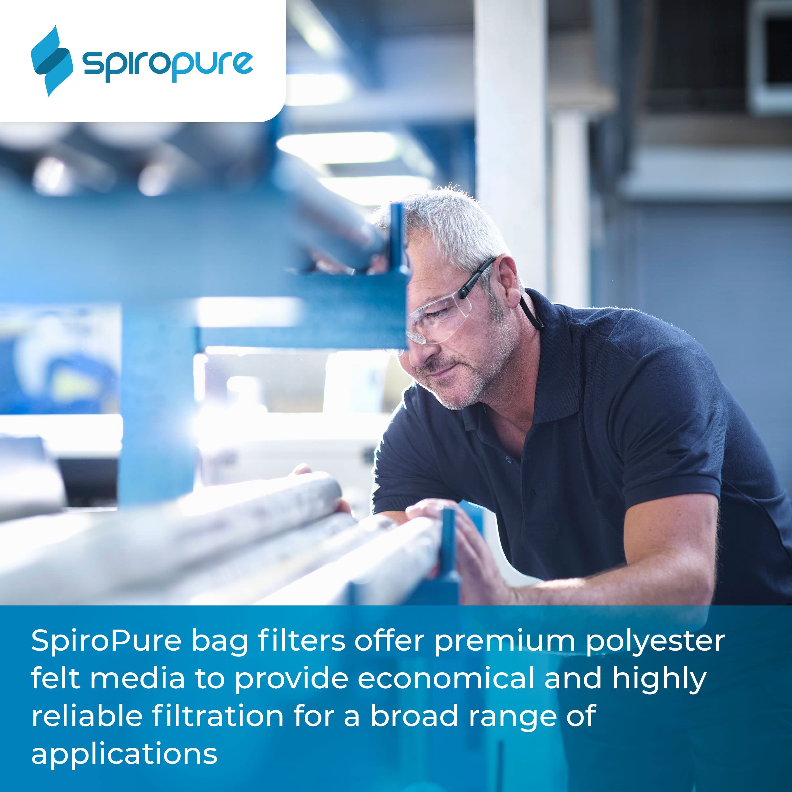 SpiroPure SP-BE-4-5 5 Micron Polyester Felt Bag Filter 4
