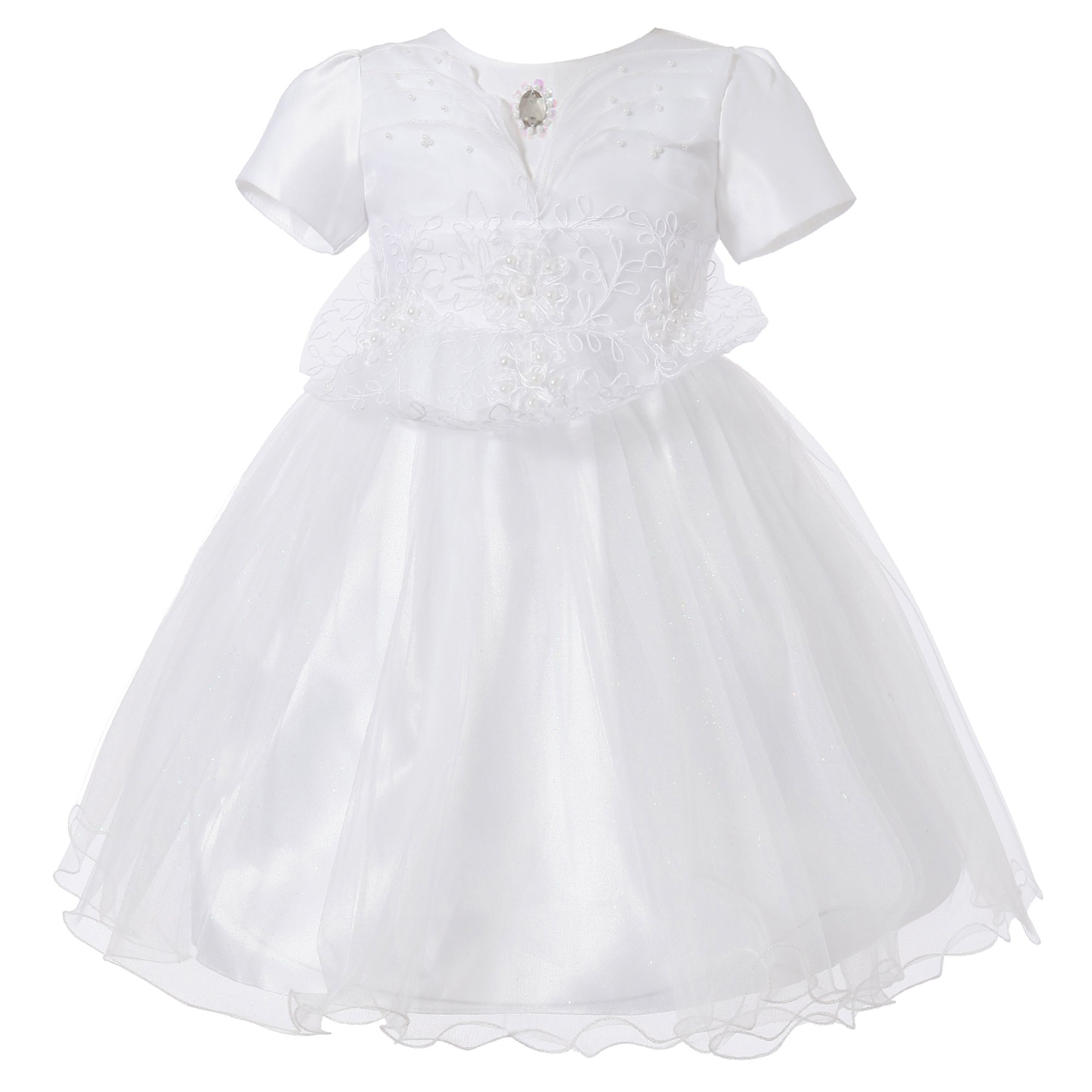 Richie House Girls' Princess Pink Dress with Layered Mesh Skirt - Size 2-6 (RH0919) | Perfect for Birthday Parties, Pageants & Special Occasions