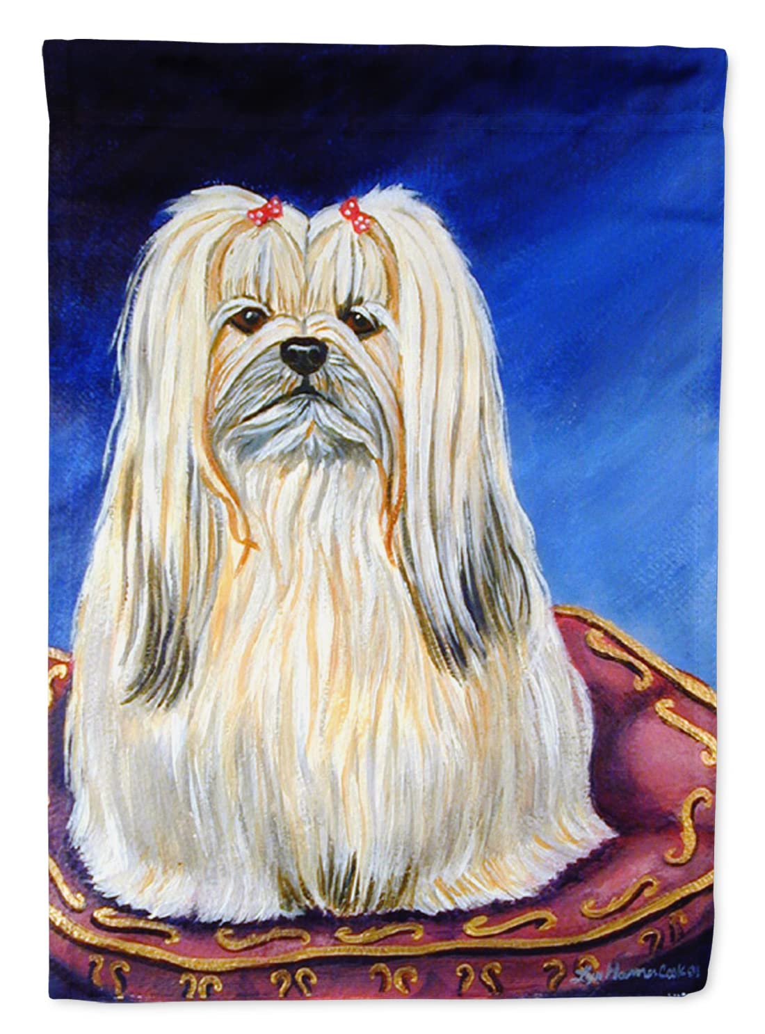 Caroline's Treasures 7129GF Lhasa Apso Decorative Garden Flag - Colorful Outdoor Yard Banner for Mailbox, Patio, Flower Beds & Lawn Decor | Perfect for Seasonal Home & Garden Display