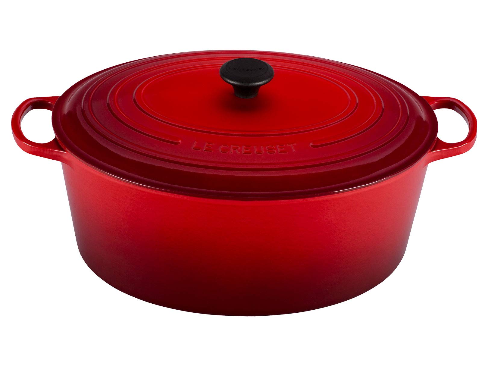 Le Creuset Signature Enameled Cast Iron Oval Dutch Oven 15.5 Quart - Cerise Red | Premium Cookware for Braising, Roasting & Baking | Ideal for Family Dinners & Entertaining