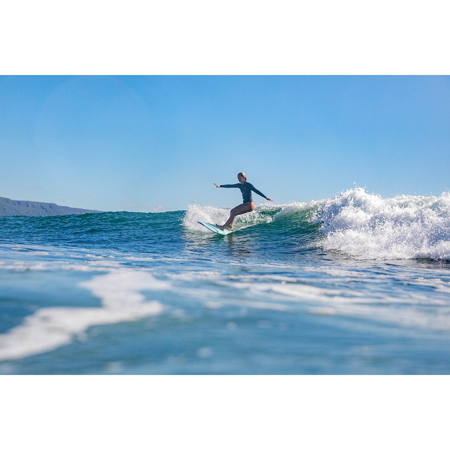 Modern Highline 2.0 6'9 PU Clear Surfboard - Premium Performance Longboard for All Skill Levels | Perfect for Wave Riding, Cruising & Beach Fun