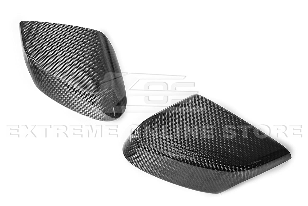 2020-Present Corvette C8 GM Factory Style Carbon Fiber Mirror Cover Trim Pair - Replacement Side Mirror Covers for Enhanced Style & Protection - Perfect for Car Enthusiasts & Custom Upgrades