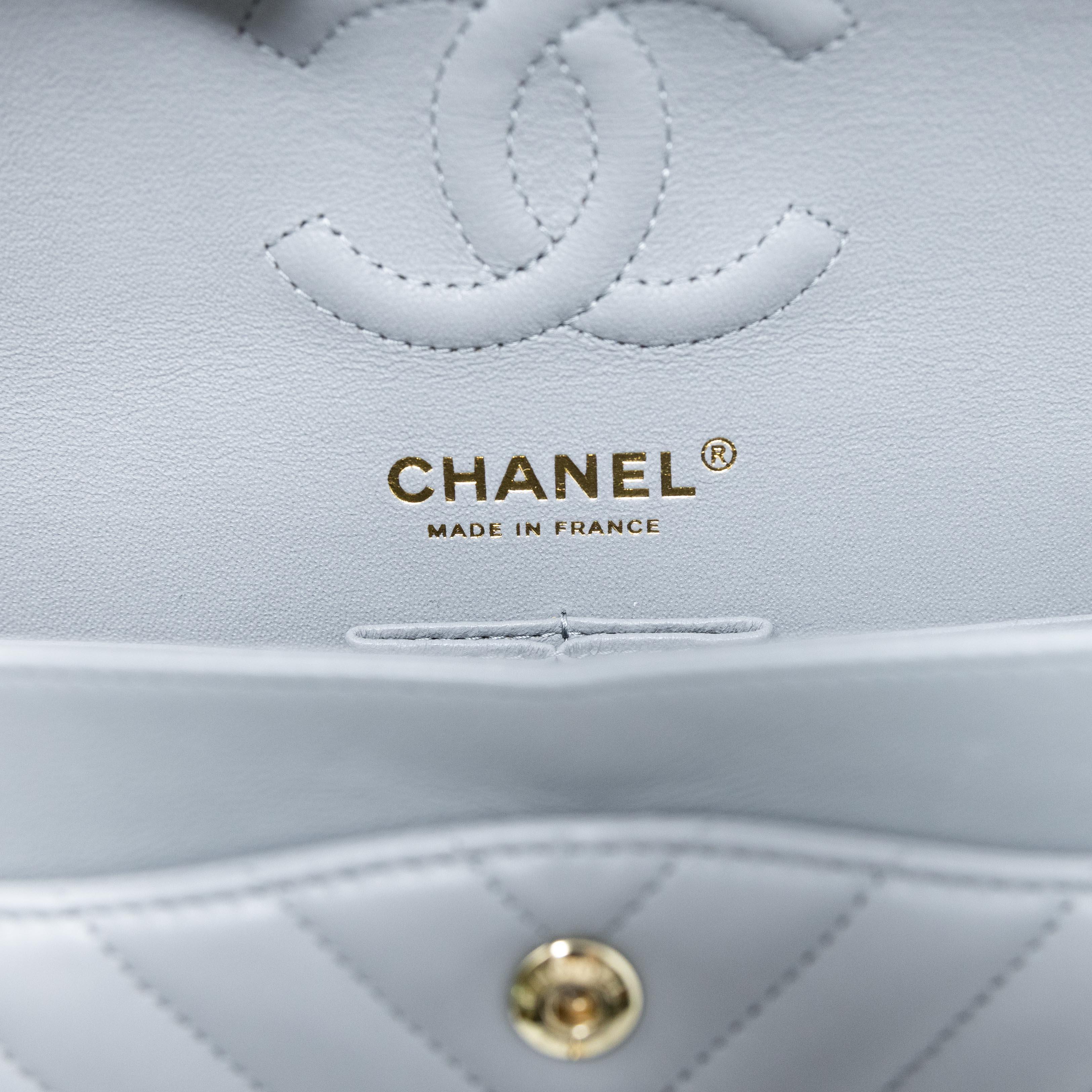 Chanel Grey Chevron Small Classic Flap Bag - Luxury Quilted Leather Crossbody Purse for Women | Perfect for Date Night, Parties & Special Occasions
