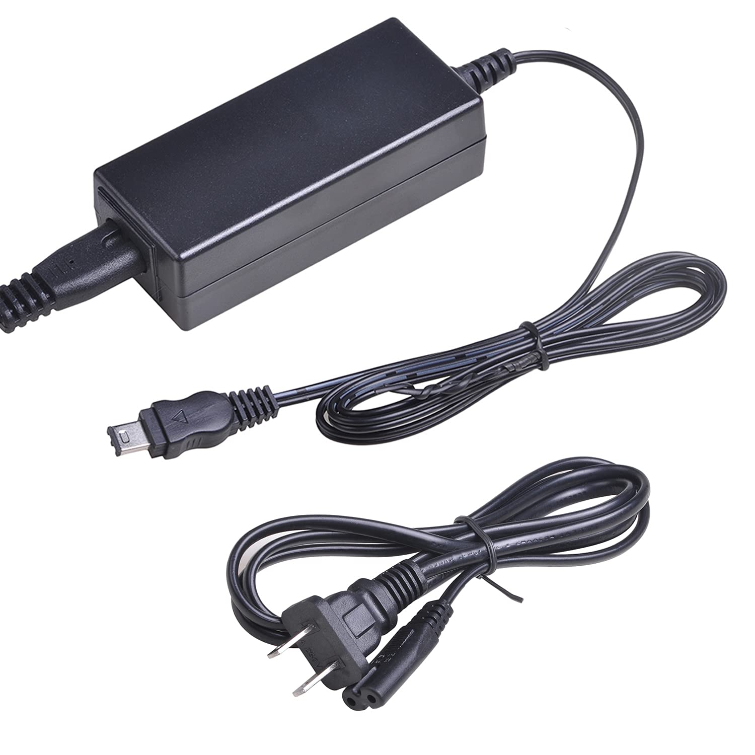 AC Power Adapter Charger Kit for Sony DCR-DVD100 DVD101 DVD200 DVD201 DVD300 DVD301 Handycam Camcorder - Replacement Charger for Home & Travel Use
