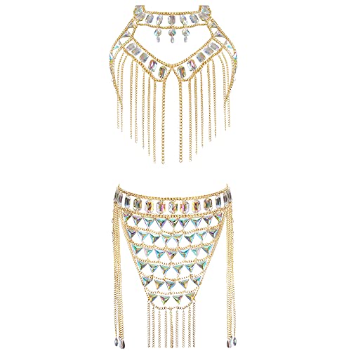 Gold Color-A- Body Chain Suit-3
