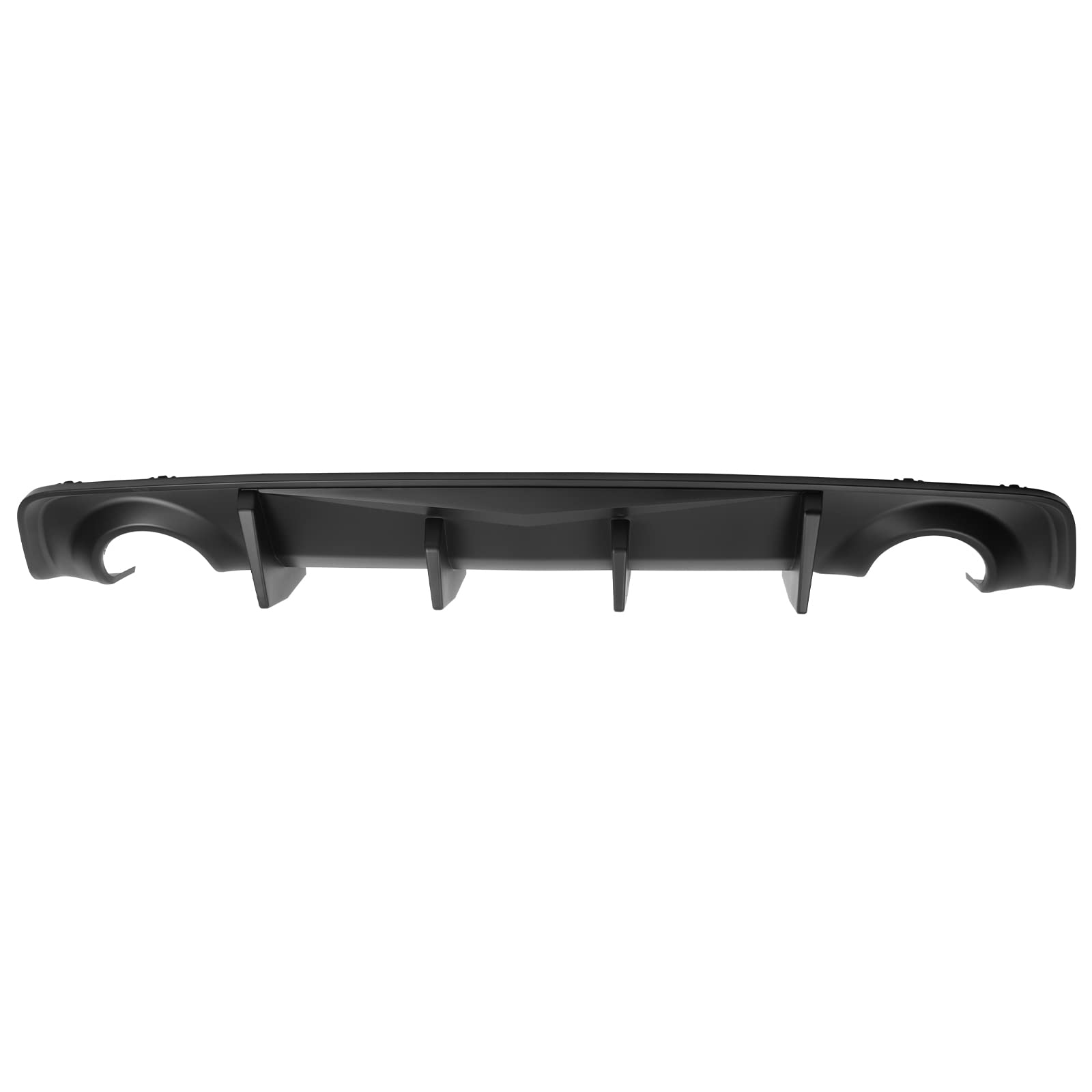 FREEMOTOR802 Rear Diffuser for 2020-2023 Dodge Charger Widebody - IKON V2 Style 2-Piece Rear Bumper Diffuser Lip with 4 Shark Fins in Matte Black PP | Upgrade Your Car's Aerodynamics & Style for Street Racing or Show Cars