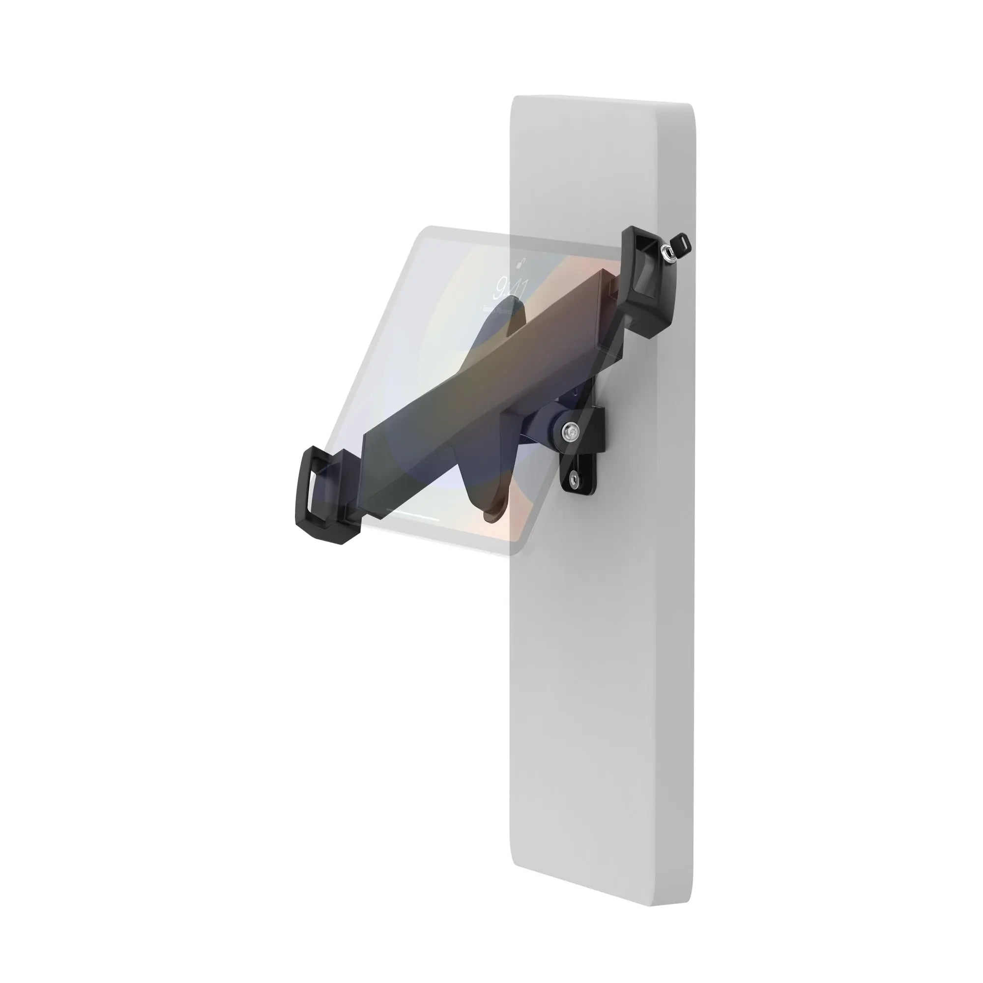 Universal Security Tablet Mount Holder for Poles, Beams & Corners - Adjustable Stand for iPad, Samsung, Fire Tablets - Perfect for Retail Stores, Warehouses & Home Security Monitoring
