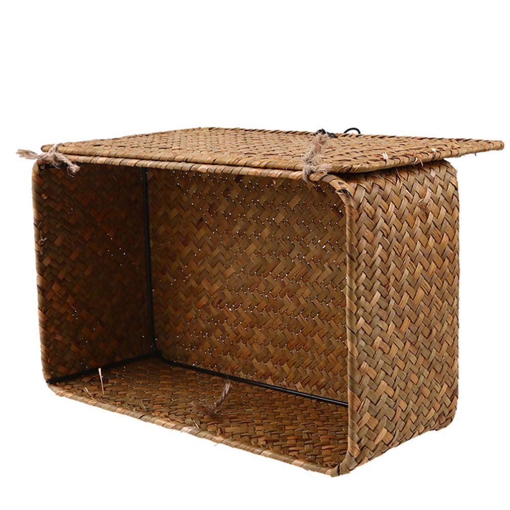 Stylish Wicker & Seagrass Storage Baskets - Set of 3 Nesting Rattan Organizer Bins for Toys, Jewelry & Desktop Sundries | Perfect for Nursery, Bathroom & Home Office Organization