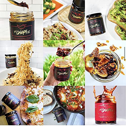Crispy Garlic Chili Oil - Spicy Hot Sauce with Fried Shallots & Chili Peppers | Perfect for Noodles, Dumplings & Asian Cuisine