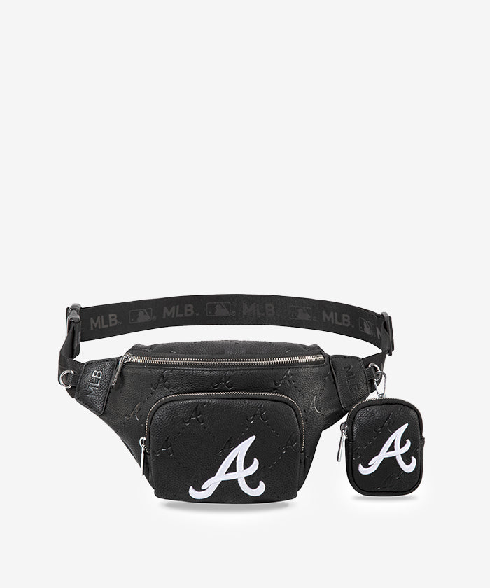 MLB Leather Sport Fanny Pack for Men & Women - Adjustable Waist Bag for Running, Hiking, Travel - Stylish & Durable Crossbody Belt Bag