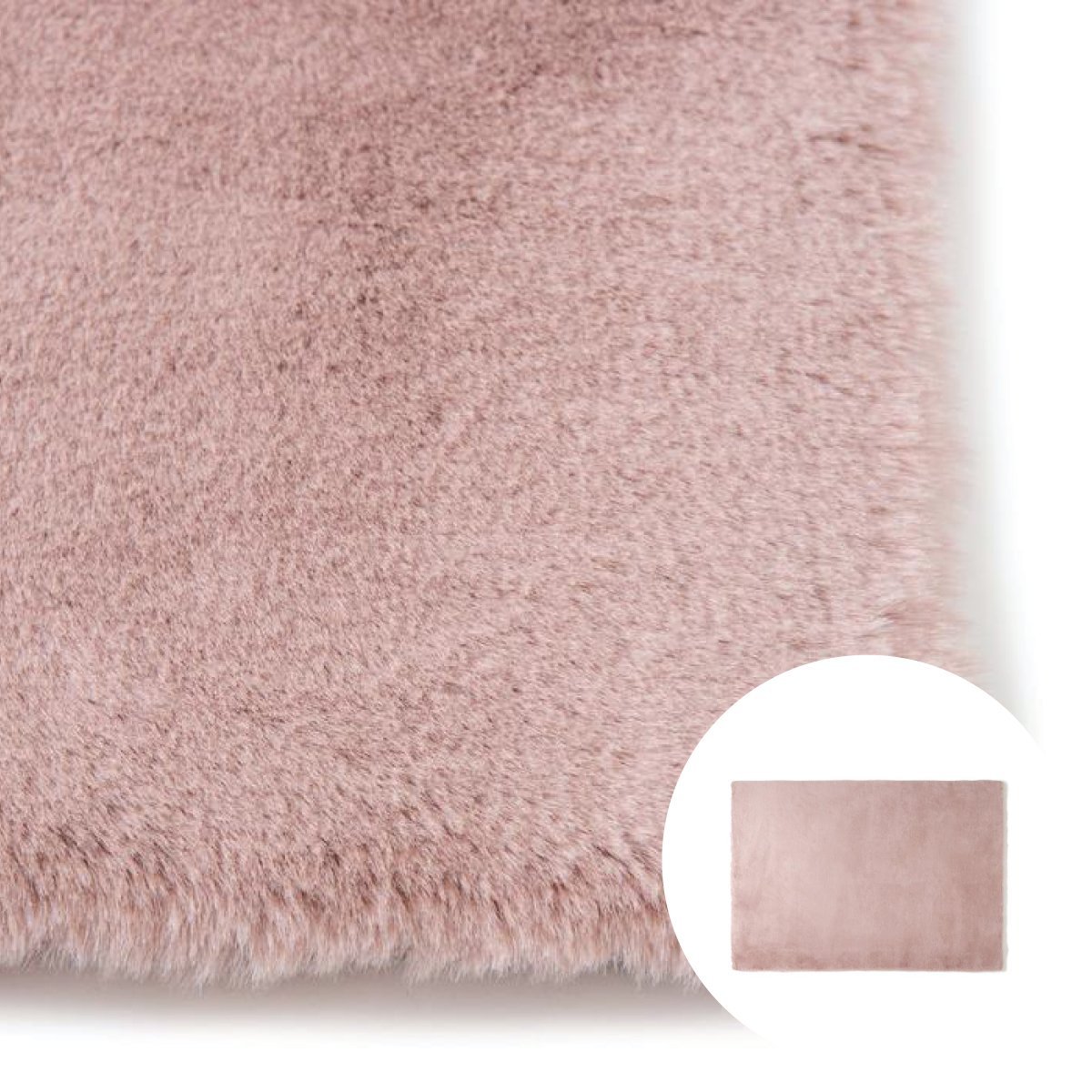 Soft Pink Area Rug 6.6x4.6 Feet - Plush Mitis Collection for Living Room, Bedroom & Nursery - Medium Size 2000x1400mm