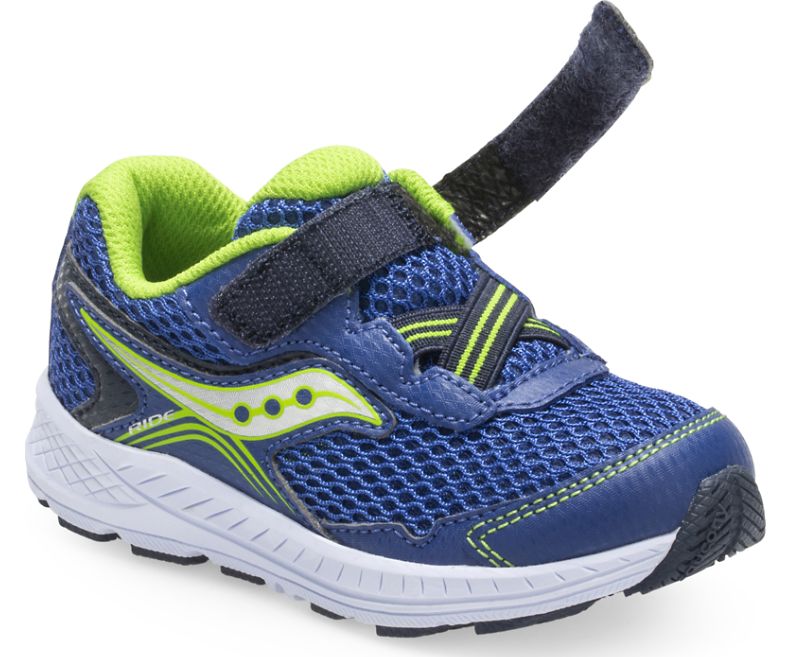 Saucony Ride 10 Toddler Sneakers - Blue/Navy - Medium Width A/C - Comfortable Running Shoes for Kids - Perfect for Playground, School & Daily Activities