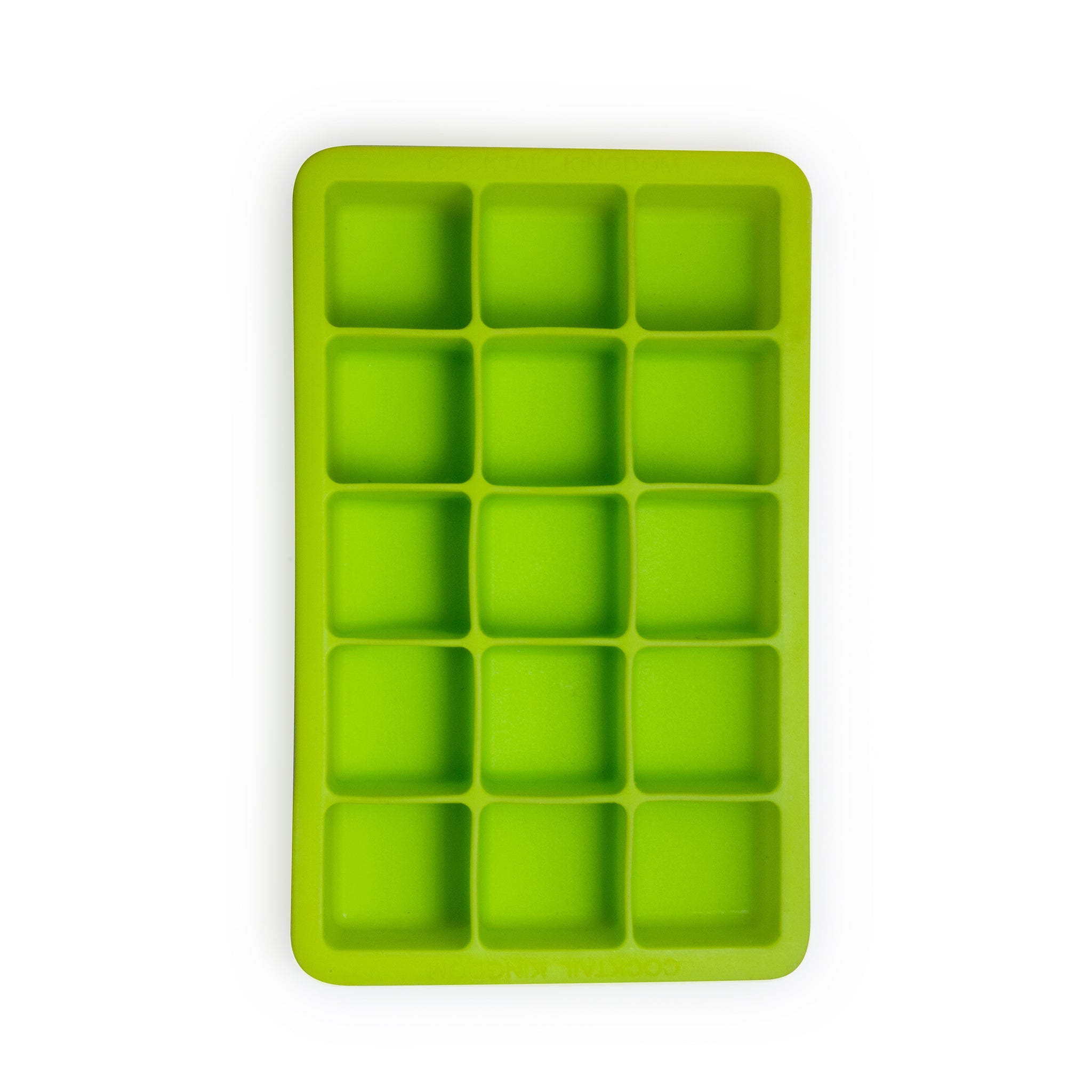 1.25 Inch Square Ice Cube Tray - BPA-Free Food Grade Silicone Mold for Whiskey, Cocktails & Beverages - Perfect for Home Bars, Parties & Kitchen Use (Green)