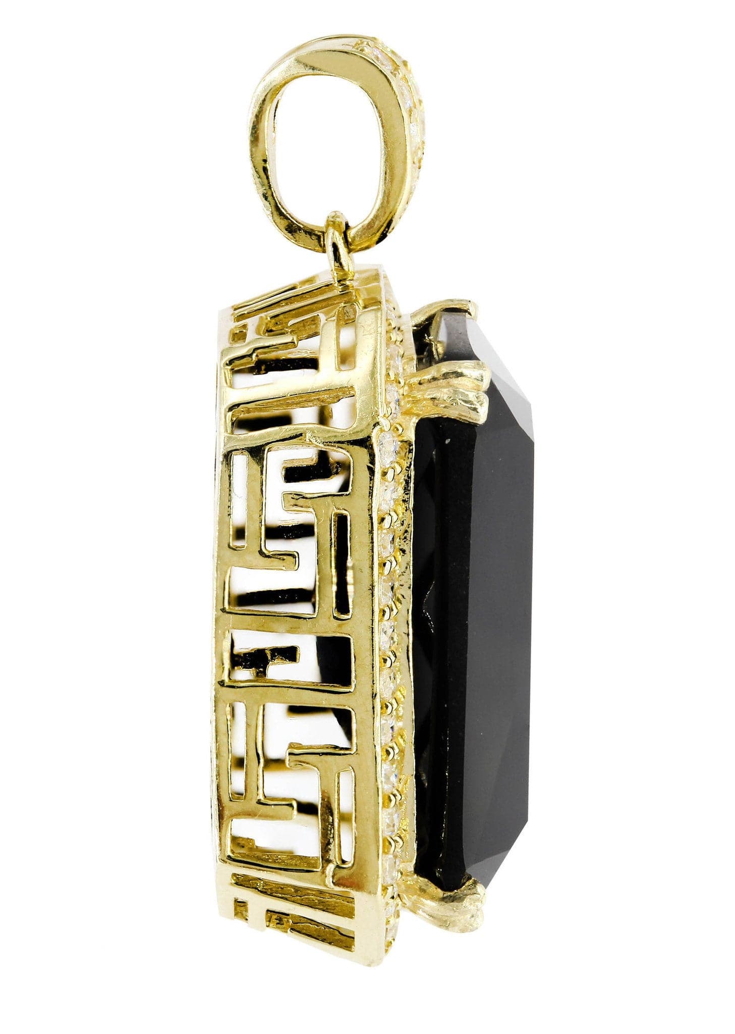 10K Gold Black Spinel Pendant Necklace - 11.4 Grams Elegant Jewelry for Women | Perfect for Parties, Weddings & Special Occasions