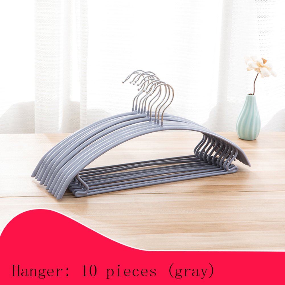 Non-Slip Seamless Coat Hangers - 10 Pack for Closet Organization | Durable Plastic Clothes Hangers for Home, Office & Travel Use