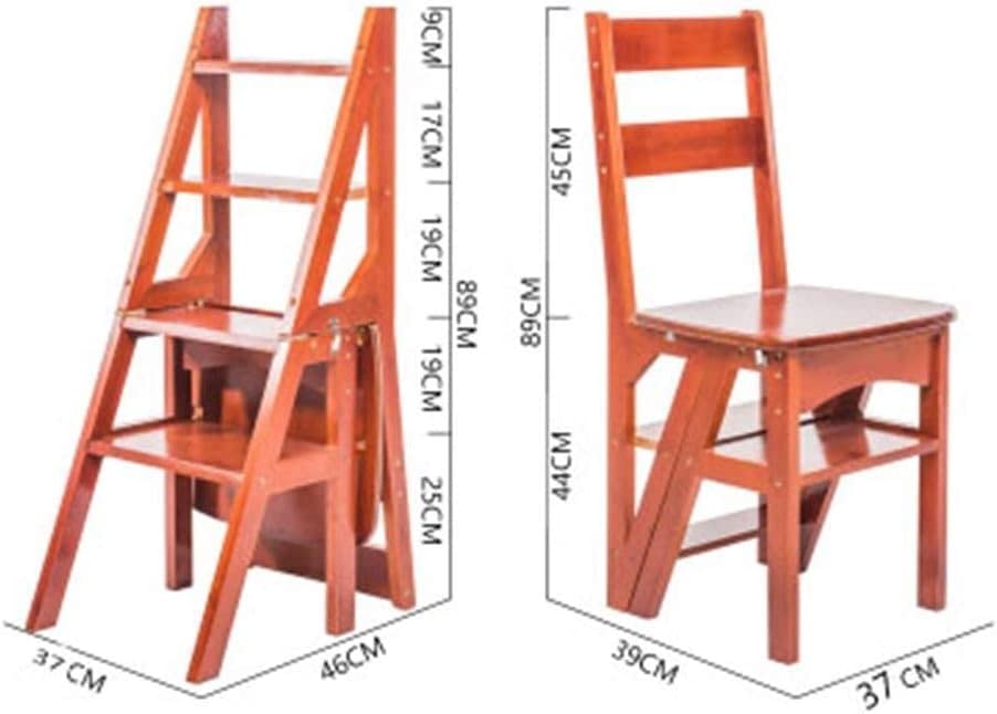 OKUOKA Dual-Use Bamboo Step Stool - Creative Home & Office Ladder Chair for Kitchen, Library, Outdoor Spaces - Natural Bamboo Design for Easy Access & Storage Organization