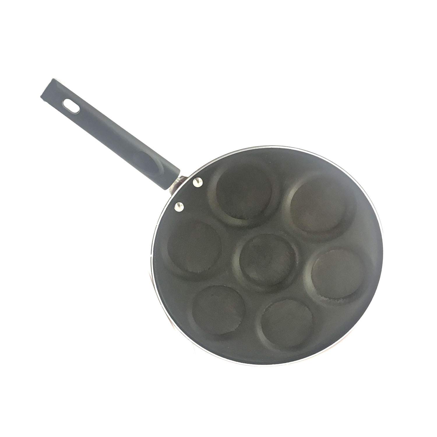Nonstick Mini Pancake Maker - 7 Cavity Silver Dollar Pan for Blini, Uttapam & Crepes (275mm) | Perfect for Breakfast, Brunch & Party Snacks