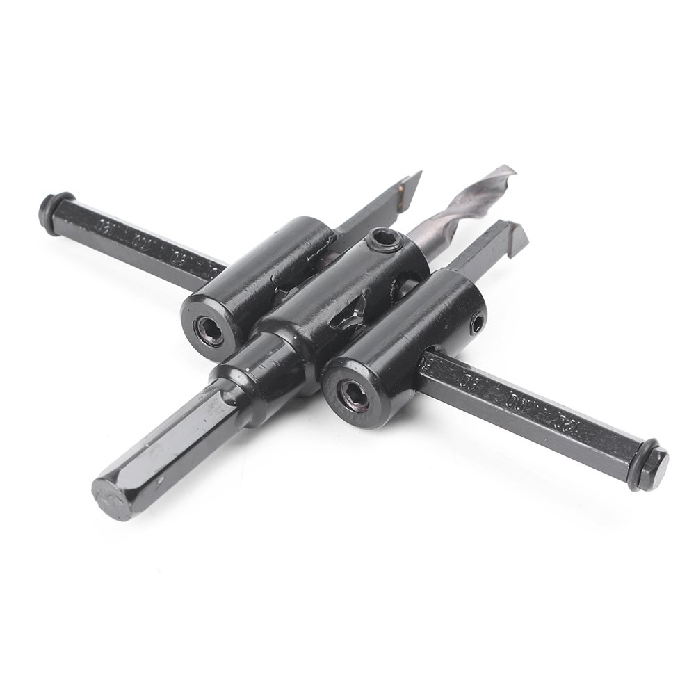 30-120mm Adjustable Circle Hole Cutter Saw Drill Bit Kit - Heavy Duty Metal & Wood Hole Saw for DIY Projects | Perfect for Carpentry, Plumbing & Electrical Work
