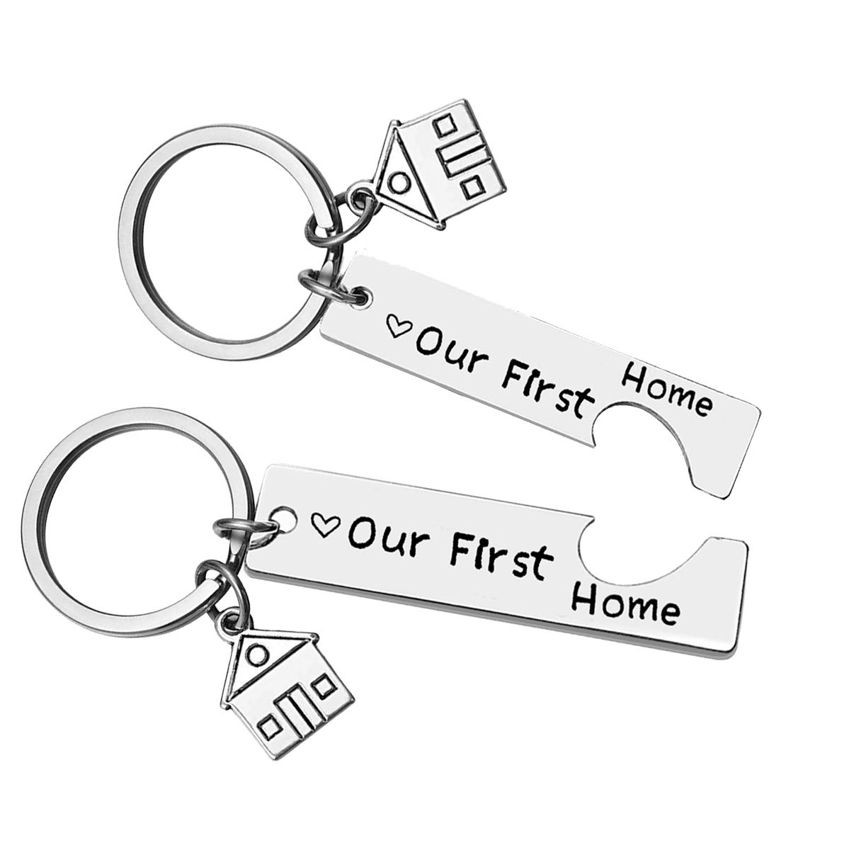 Vadaka Our First Home Keychains - 2 Pack Housewarming Gift for New Homeowners, Realtor Closing Gifts, Moving in Present - Perfect for House Keys, New Home Celebrations & Real Estate Agent Gifts