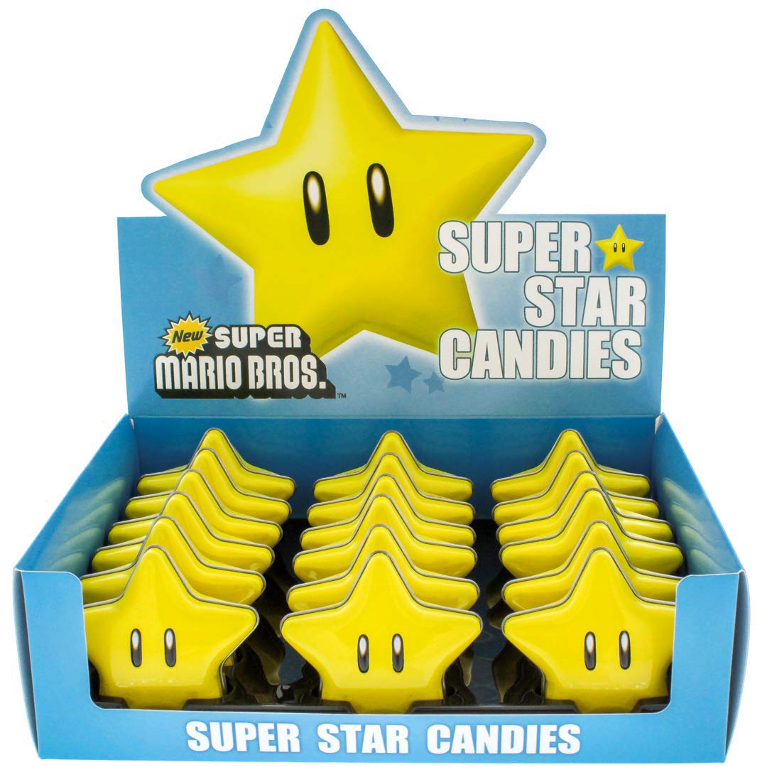 Super Mario Super Star Sour Candy - Fun Nintendo-Themed Treats for Parties, Gaming Events & Movie Nights (Pack of 12)