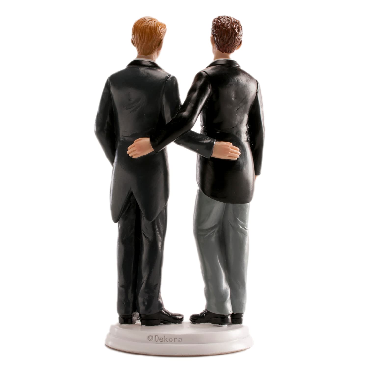 Wedding Cake Topper - 20cm Two Boys Figurines for Wedding Cake Decoration | Perfect for Same-Sex Wedding Cakes, Anniversary Cakes & Special Occasion Desserts