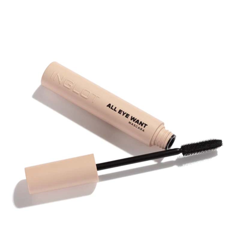 Inglot All Eye Want Mascara - Volumizing & Lengthening Mascara for Dramatic Lashes | Waterproof & Smudge-Proof | Perfect for Everyday Wear & Special Occasions