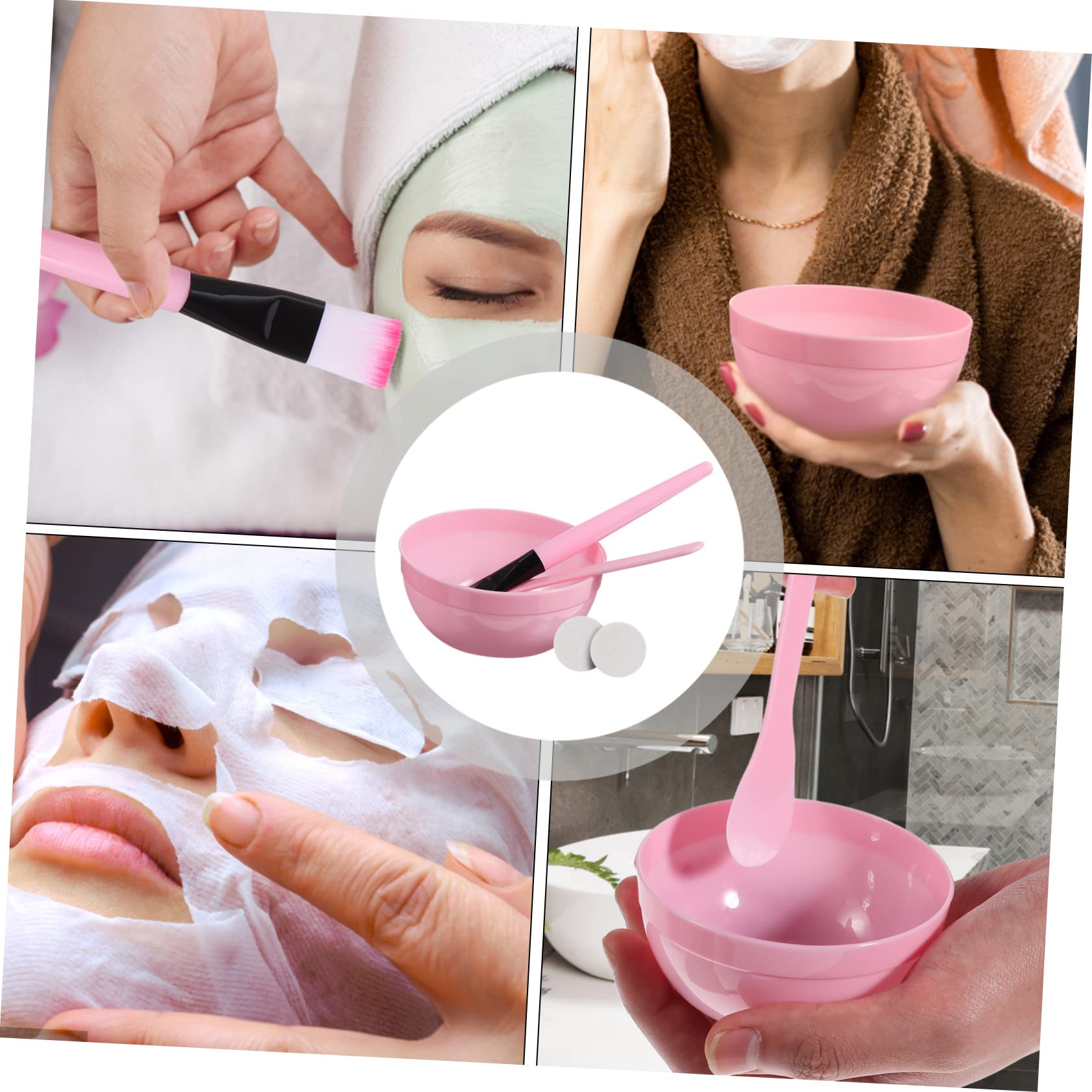 1 Set Face Mask Mixing Bowl & Skincare Tools Kit - Non-Woven Fabric Mask Modeling Bowl with Spatula for DIY Facial Care | Perfect for At-Home Spa, Beauty Salon & Professional Skincare Treatments