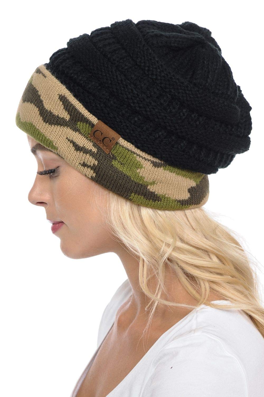 Trendy Warm Chunky Soft Stretch Cable Knit Beanie Hat for Women & Men - Winter Fashion Accessory for Outdoor Activities & Cold Weather