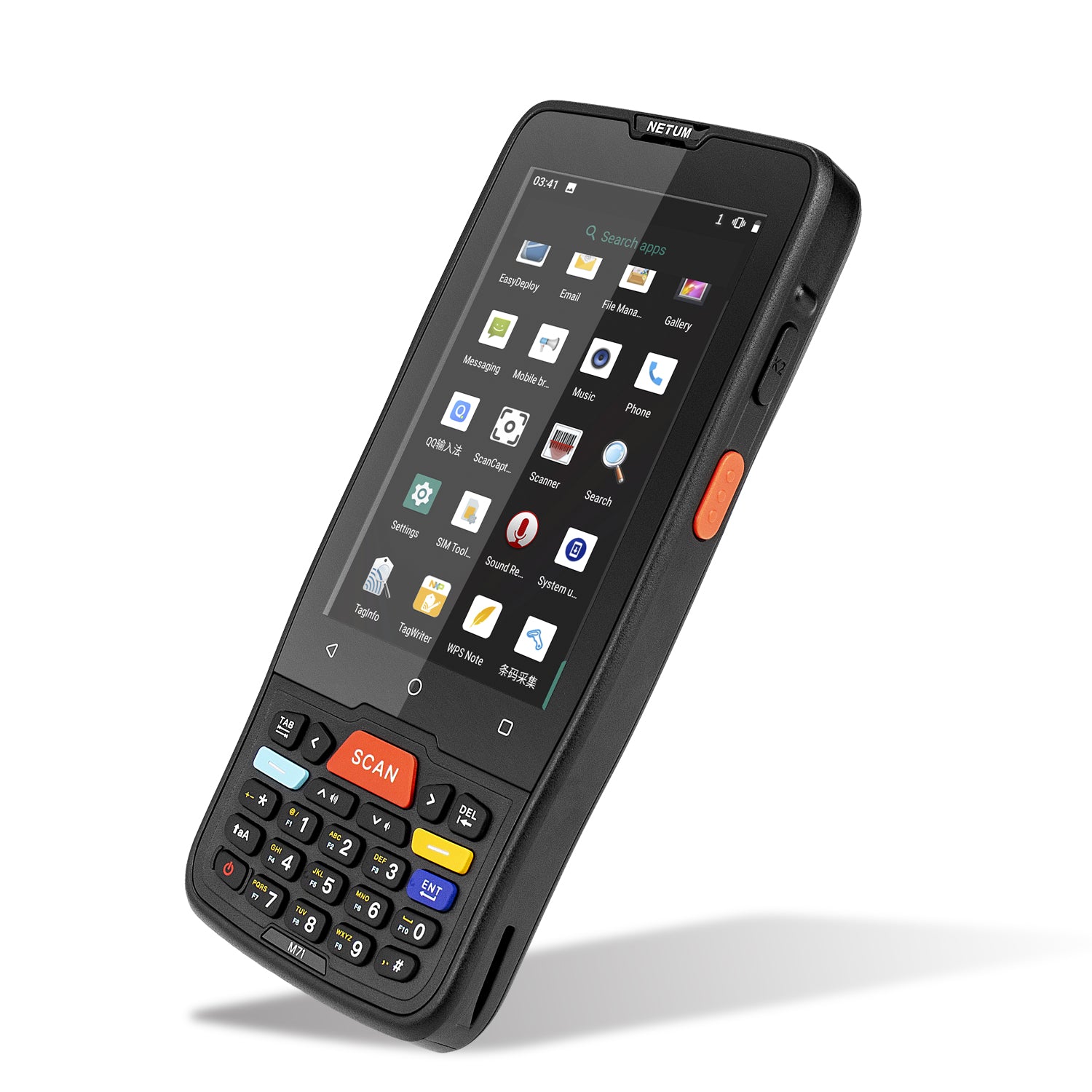 Netum D7100 Portable Android PDA Terminal - 2D Barcode Scanner, Touch Screen, WiFi, 4G & GPS - Ideal for Retail, Warehouse & Logistics Inventory Management