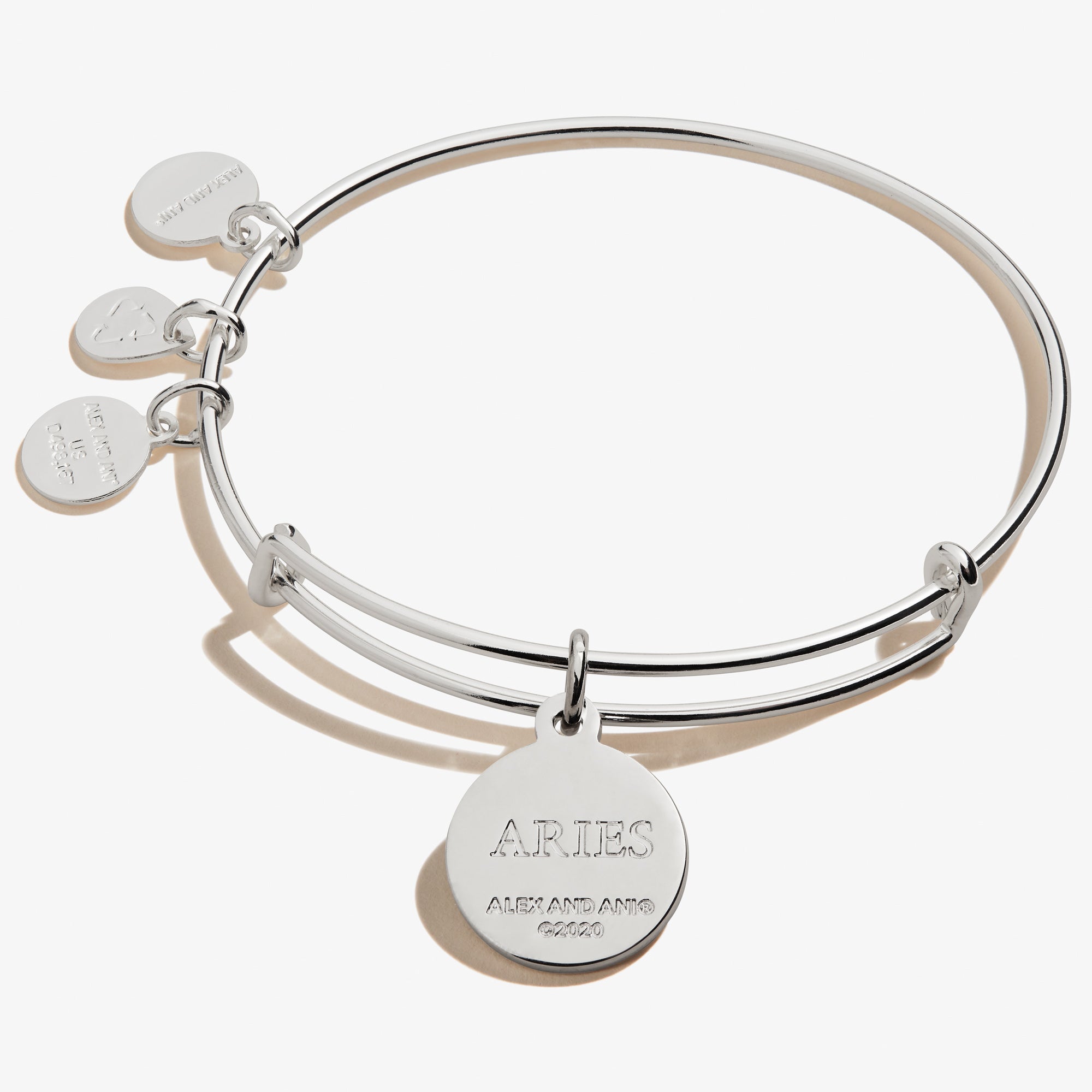 Aries Zodiac Charm Bangle - Sterling Silver Zodiac Bracelet for Women - Perfect for Birthdays, Gifts & Astrology Lovers