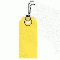 1000 #5 Yellow Multi-Purpose Tags with 12