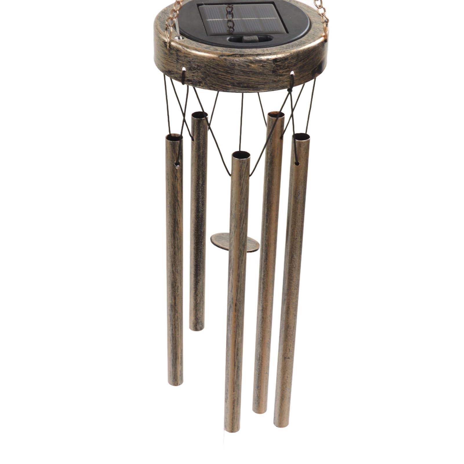Solar Powered Wind Chimes with LED Lights - Waterproof Metal Outdoor Wind Chimes for Garden, Patio & Yard Decor - Perfect for Evening Ambiance & Relaxation