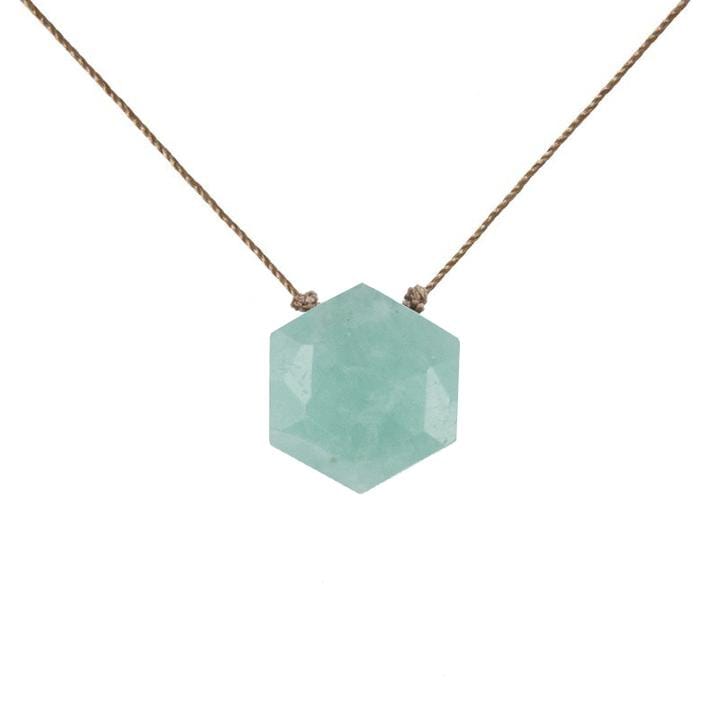 Amazonite Sacred Geometry Pendant Necklace for Courage & Strength – Spiritual Healing Jewelry for Meditation, Yoga & Energy Balancing